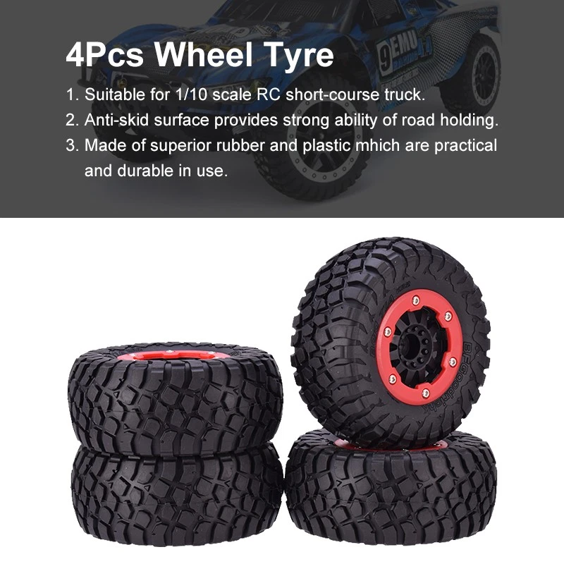 AUSTARHOBBY AX4008 4teilige RC-Radreifen für 1:10 Short Course Truck Traxxas HPI - Bild 2 von 4