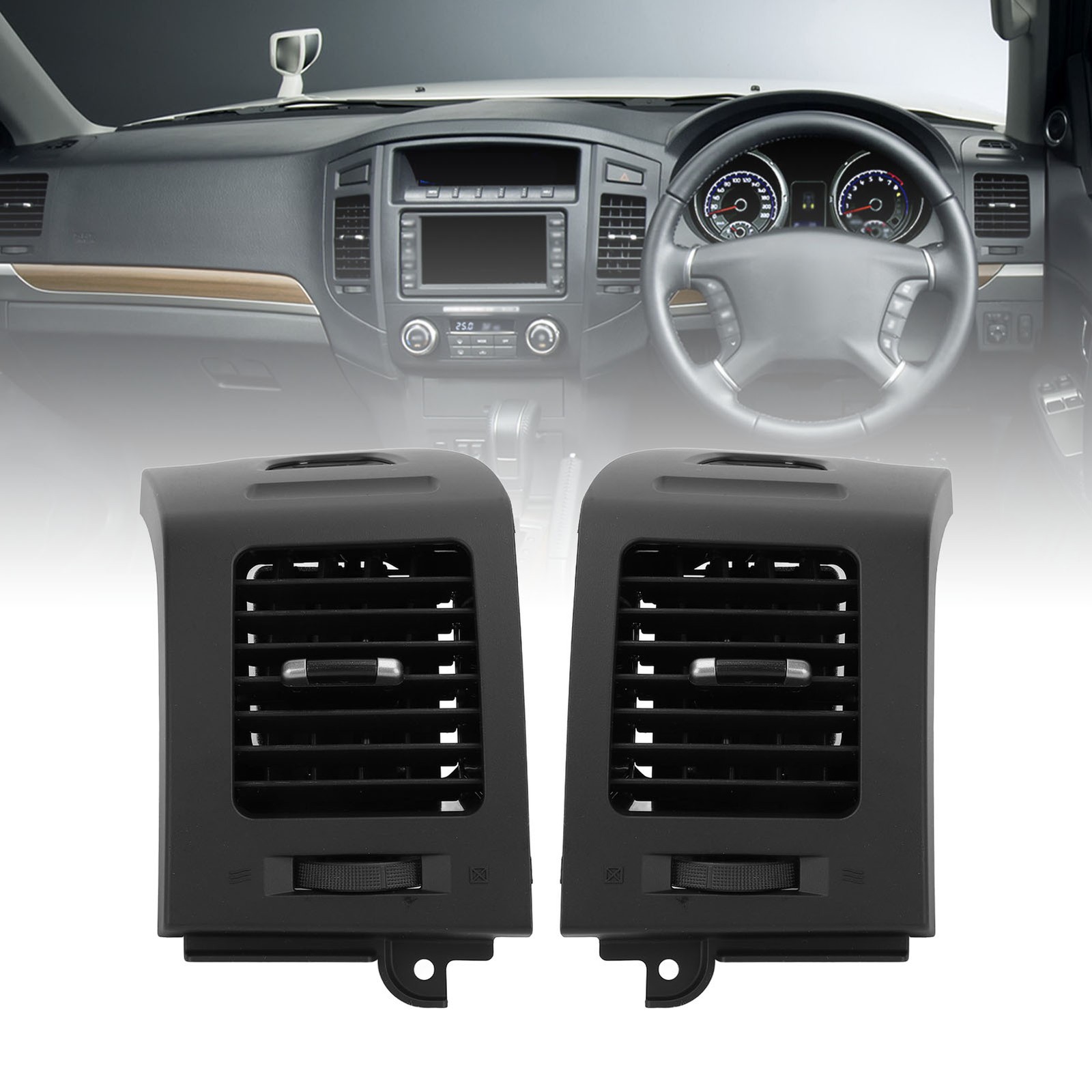°Pair Of Front Side AC Air Vent Outlet Grille Enhanced Ventilation Dashboard