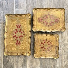Set of 3 Vintage Italian Florentine Nesting T...