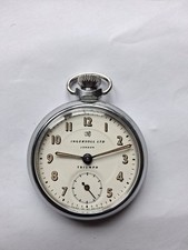 VERY GOOD VINTAGE 1955 INGERSOLL LONDON TRIUMPH BRITISH  POCKET WATCH - SERVICED