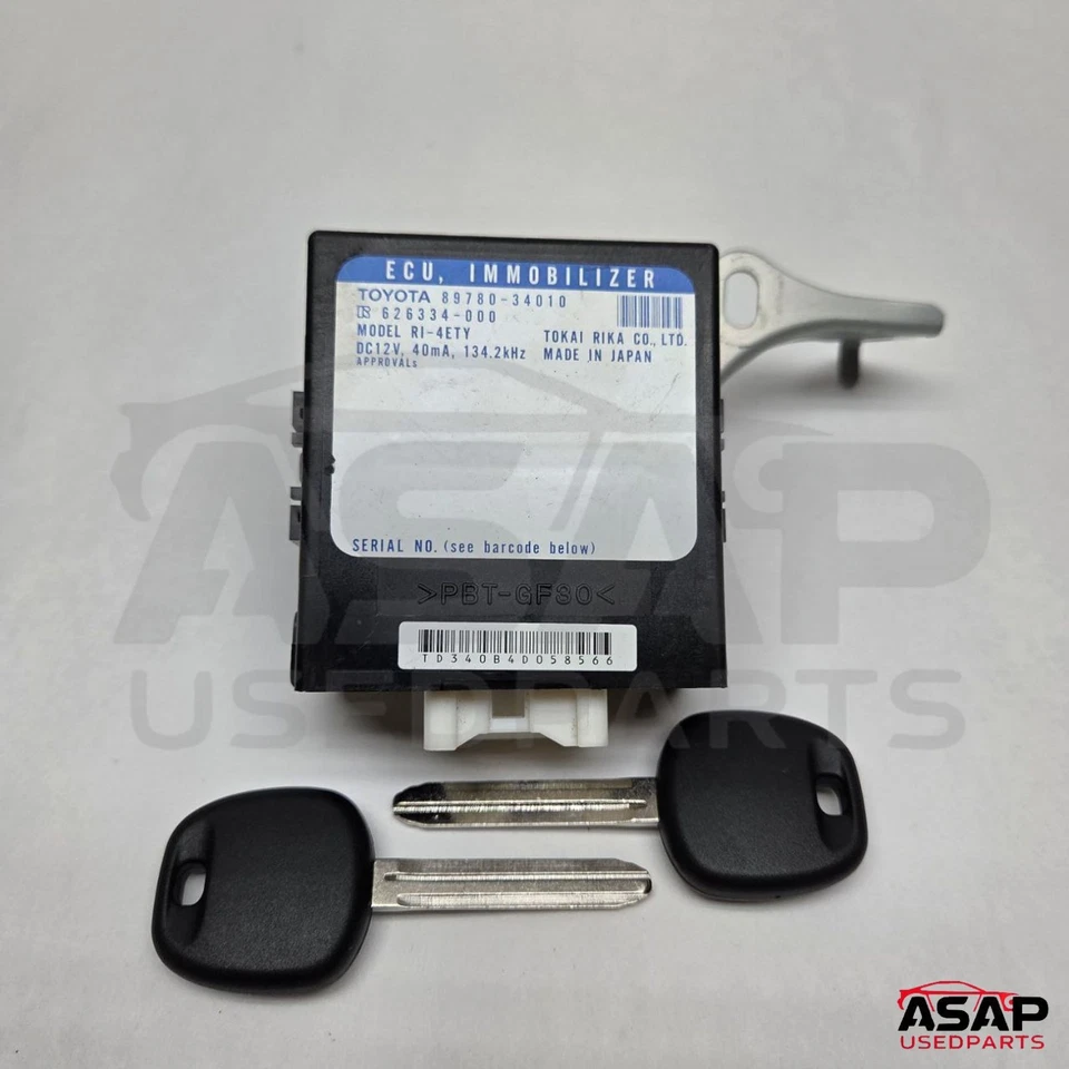 PROGRAMMED PLUG & PLAY IMMOBILIZER + 2 KEYS TOYOTA SEQUOIA 2001-2007 89780-34010 - Image 2 of 4