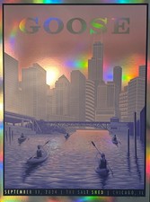AUTHENTIC Goose RAINBOW FOIL Poster Chicago Salt Shed 09/11/24  /100