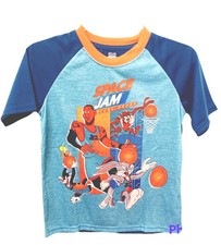 Space Jam Pajama Set 8 Boys 2 Piece Taz Bugs Tweety Short Sleeves Blues Orange
