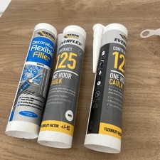 3 X Ever Build 2 X Jednogodzinna uszczelka 125 i elastyczny wypełniacz biały 290/300 ml