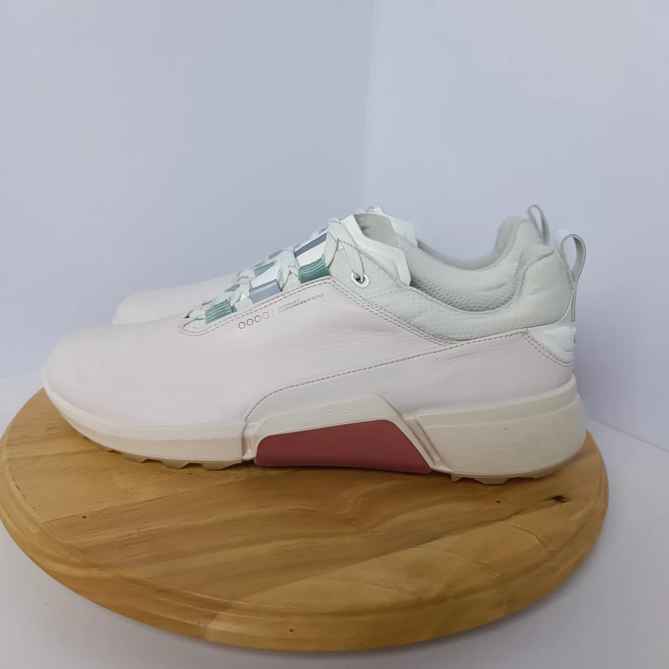 Ecco BIOM H4 Golf Shoe EU 41 Women's Size 10 Golf White Blue Red Goretex Leather - Image 3 of 4
