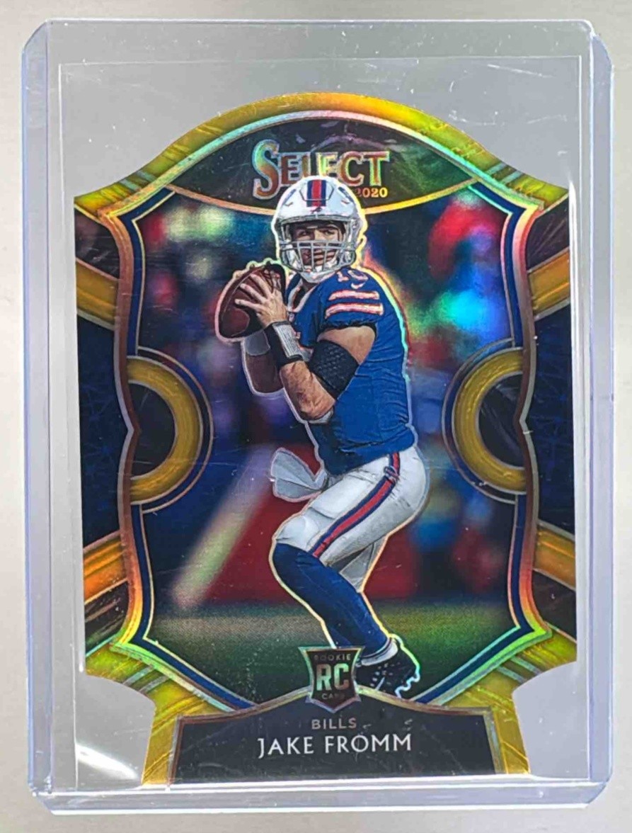 Jake Fromm 2020 Panini Select #49 Gold Prizm Die Cut RC Concourse /10