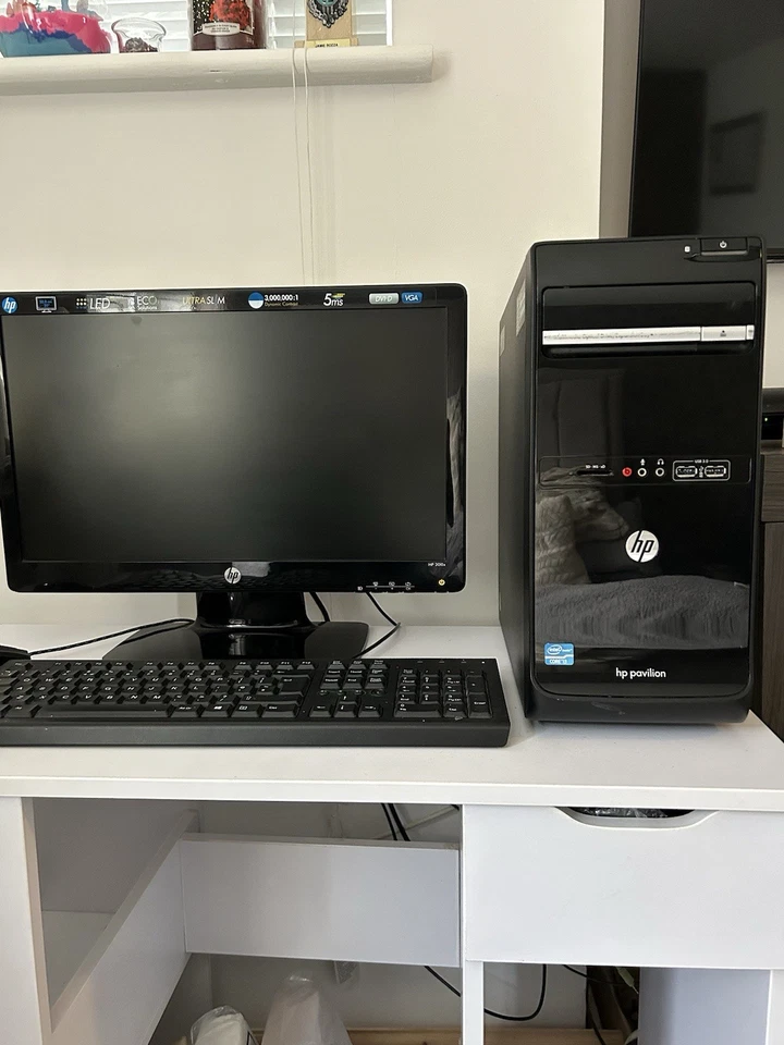 HP Pavilion P6-2046UK Desktop PC Tower Intel Core i5 1TB HDD4gb RAMWin10 +screen - Image 2 of 4