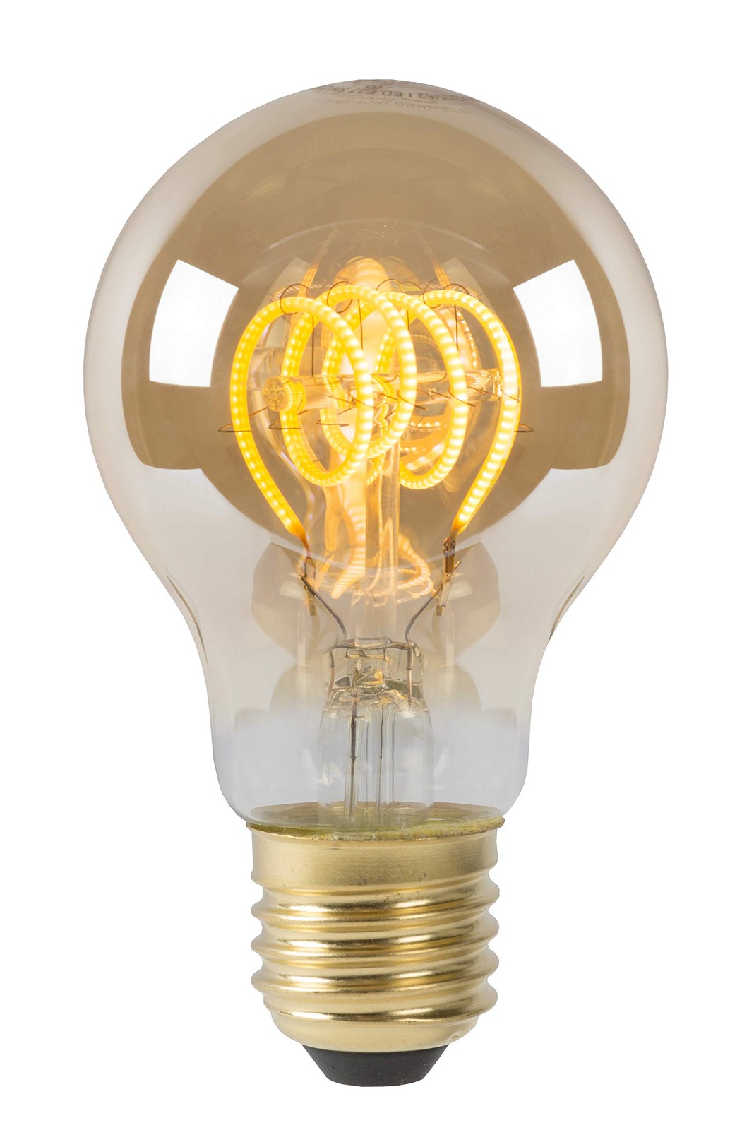 Lampadina LED E27 Lucide A60 Filamento Ambra 4.9W - Luce Calda 2200K