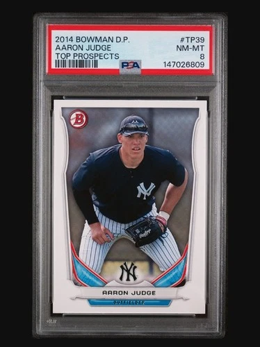 AARON JUDGE NEW YORK YANKEES 2014 BOWMAN MLB DRAFT PICKS #TP-39 PSA 8
