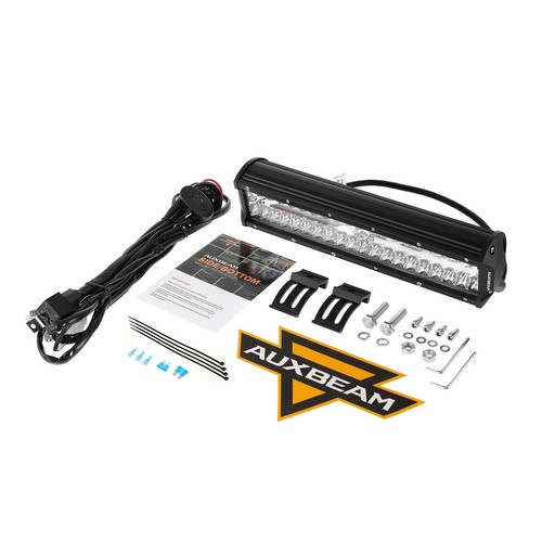 AUXBEAM 12" inch LED Work Light Bar 6 Modes White Amber Strobe For Dodge Ram - Picture 12 of 12