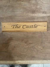 Personalized Custom Carved Wood Sign -“The Castle”  Plaque Home Decor