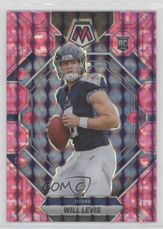 2023 Panini Mosaic Rookies Pink Camo Mosaic Prizm Will Levis #377 0nx5