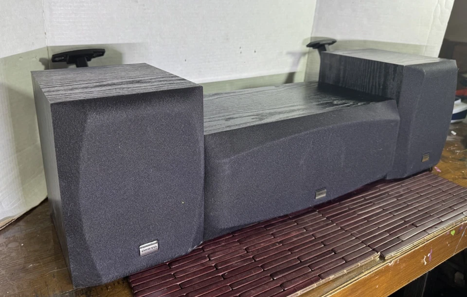 Onkyo SKM-100 With Mounts SKC-100 100W Speaker 3 Speaker Set Tested Works - Image 3 of 4
