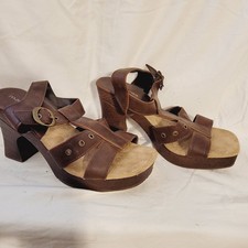 Vintage Women's Shoes Platform Heels Brown by Maurices Size 8.5, Unused