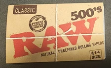 Raw Classic Natural Rolling Papers 500 Pack **Free Shipping**