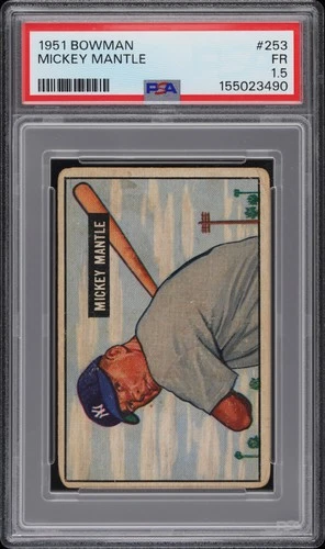 1951 BOWMAN #253 MICKEY MANTLE ROOKIE RC PSA 1.5