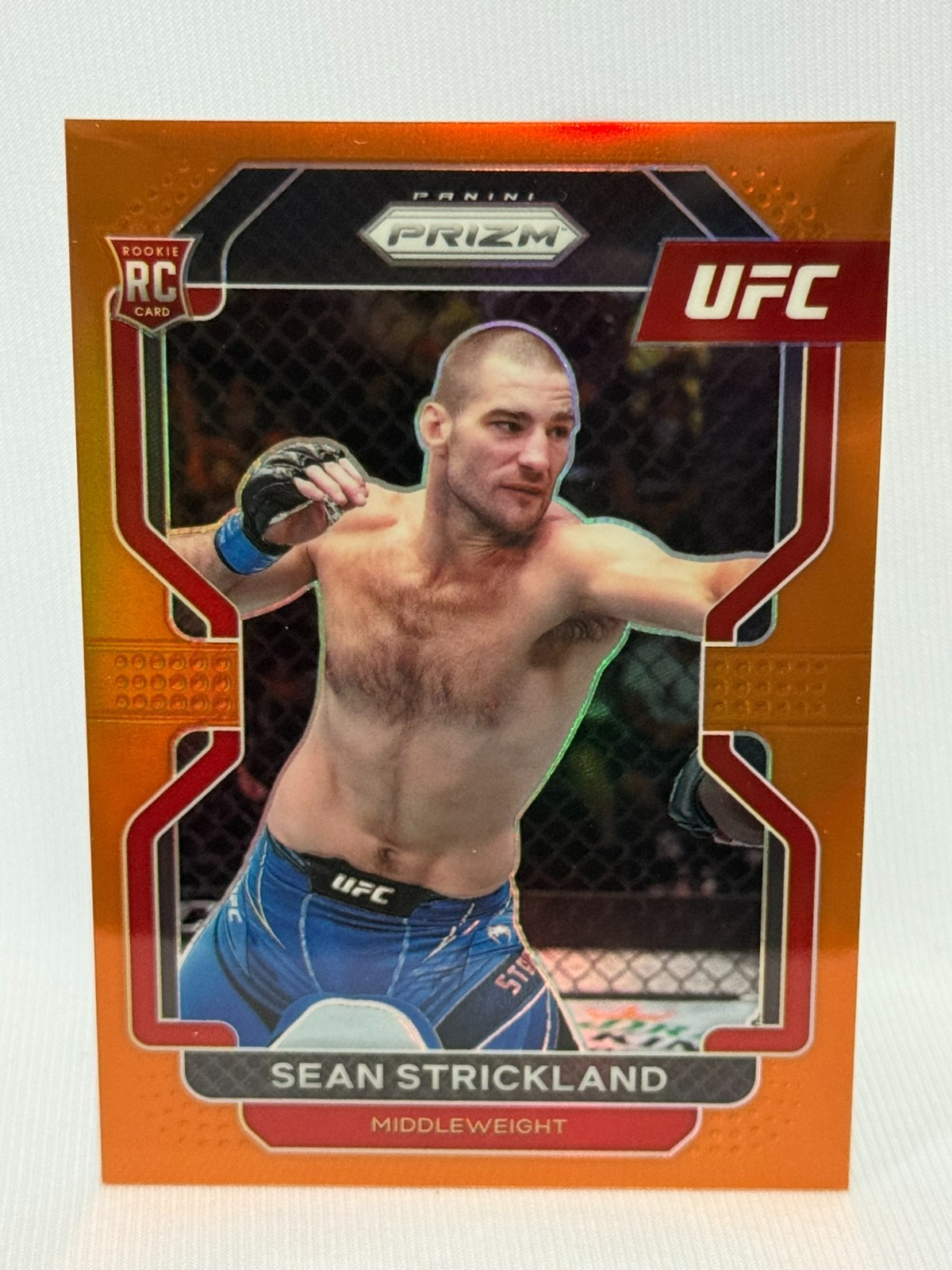 2022 Panini Prizm Sean Strickland RC #172 ORANGE Prizm 49/99