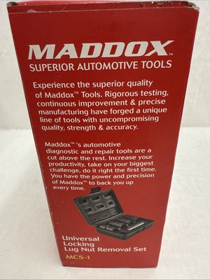 Maddox Universal Locking Lug Nut Removal Set MC5-1 #58535 New! | eBay