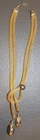 Vintage Gold Tone Mesh Rope Tassel Necklace 20" Costume Jewelry