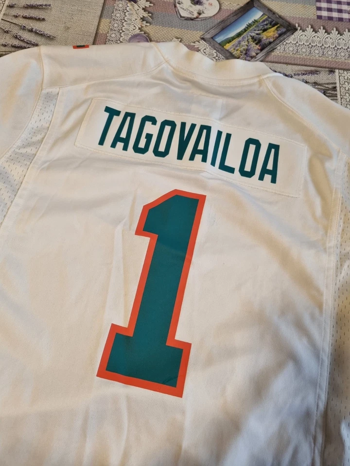 Maillot NFL Miami Dolphins, blanc, taille L - Tagovailoa - Photo 3/4