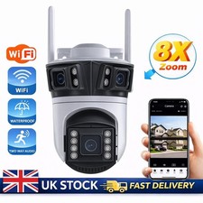 6K 9MP Triple Lens CCTV IP Camera PTZ Wireless WiFi Outdoor Home Security Cam