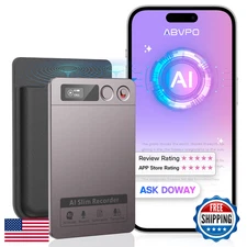 AI Voice Recorder, Transcribe, Summarize, 64GB, 152 Lang, AI Noise Cancelling