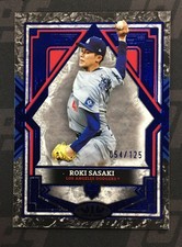 Roki Sasaki 2025 Topps Tier One Blue Foil /125 LOS ANGELES DOGERS COLOR MATCH