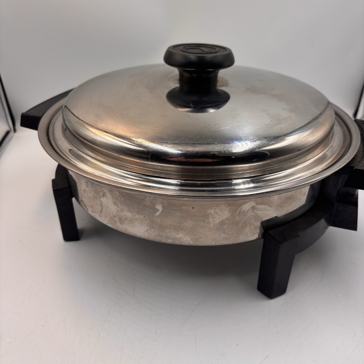 Lifetime Electric Casserole Skillet Pan 11” lid Heat Control