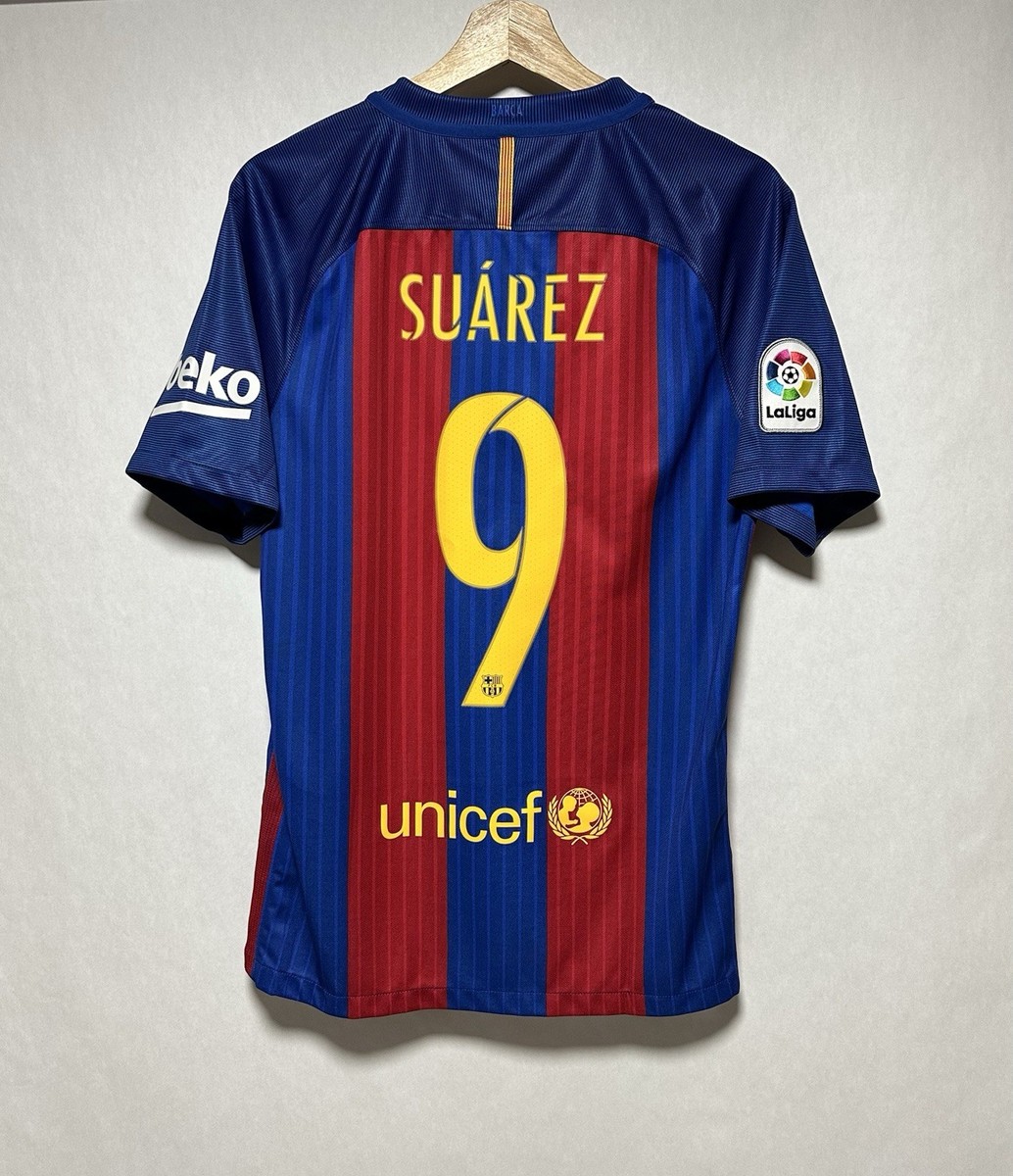 FC Barcelona Luis Suarez 2016/17 Nike Home Football Soccer Jersey
