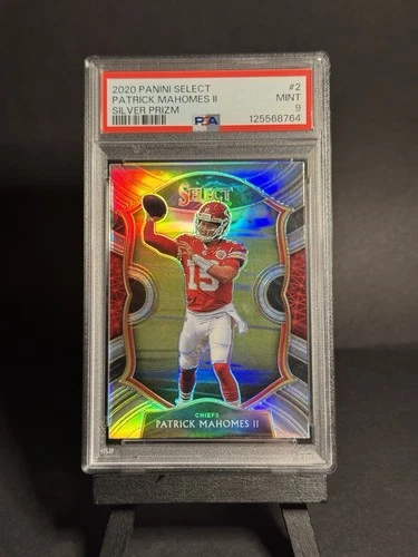 2020 Panini Select Patrick Mahomes II #2 Silver Prizm PSA 9 MINT Chiefs QB