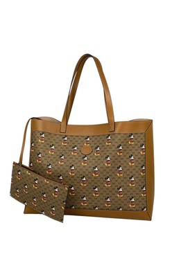 GUCCI Micro GGPattern Tote Bag Disney Collaboration Mickey Mouse Shoulder Ba...