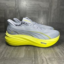 Puma Magmax Nitro 2 Running Shoes Mens 14 Grey Yellow Max Cushion NEW 312125-04
