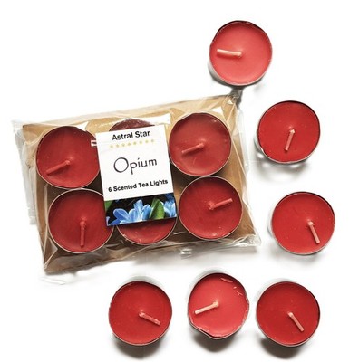 Opium Duft Teelicht Kerzen 6er Set Kerzen mit einem tollen Opiumduft