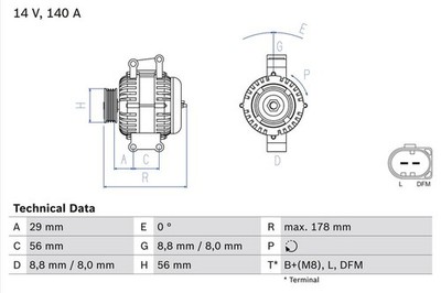 Alternator Bosch 0986046180
