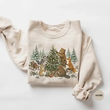 Woodland Animals Christmas Sweatshirt