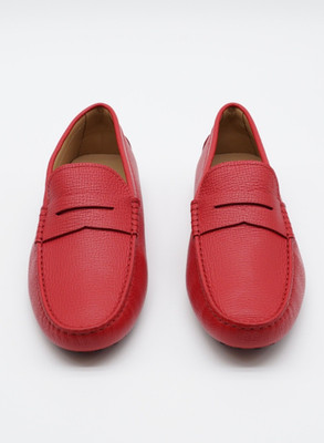 Tod's Leder Halbschuhe Driving Drivers Schuhe rot UK 8,5 US 9,5 EU 42,5 12833G