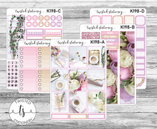 K198- Elegant Photo Weekly Kit Planner Stickers, Scrapbooking, Bullet Journal
