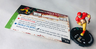 HorrorClix Quarterback Slasher #030 grün Figur Modell Vintage Horror Clix