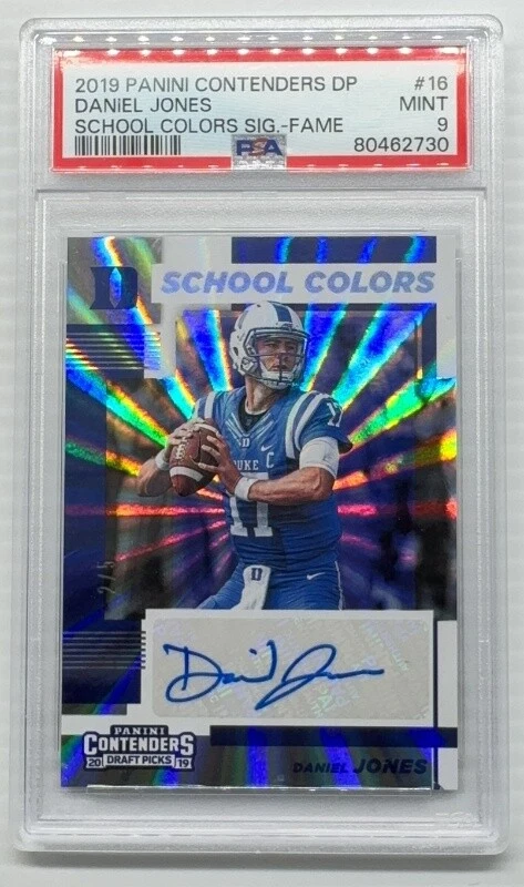 Daniel Jones Panini Contenders Draft Picks School Colors Signatures #16 Fame