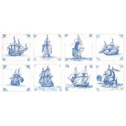 Kreuzstich Packung thea gouverneur Karo Hollandrad Blau Delft 482A - Bild 1 von 9