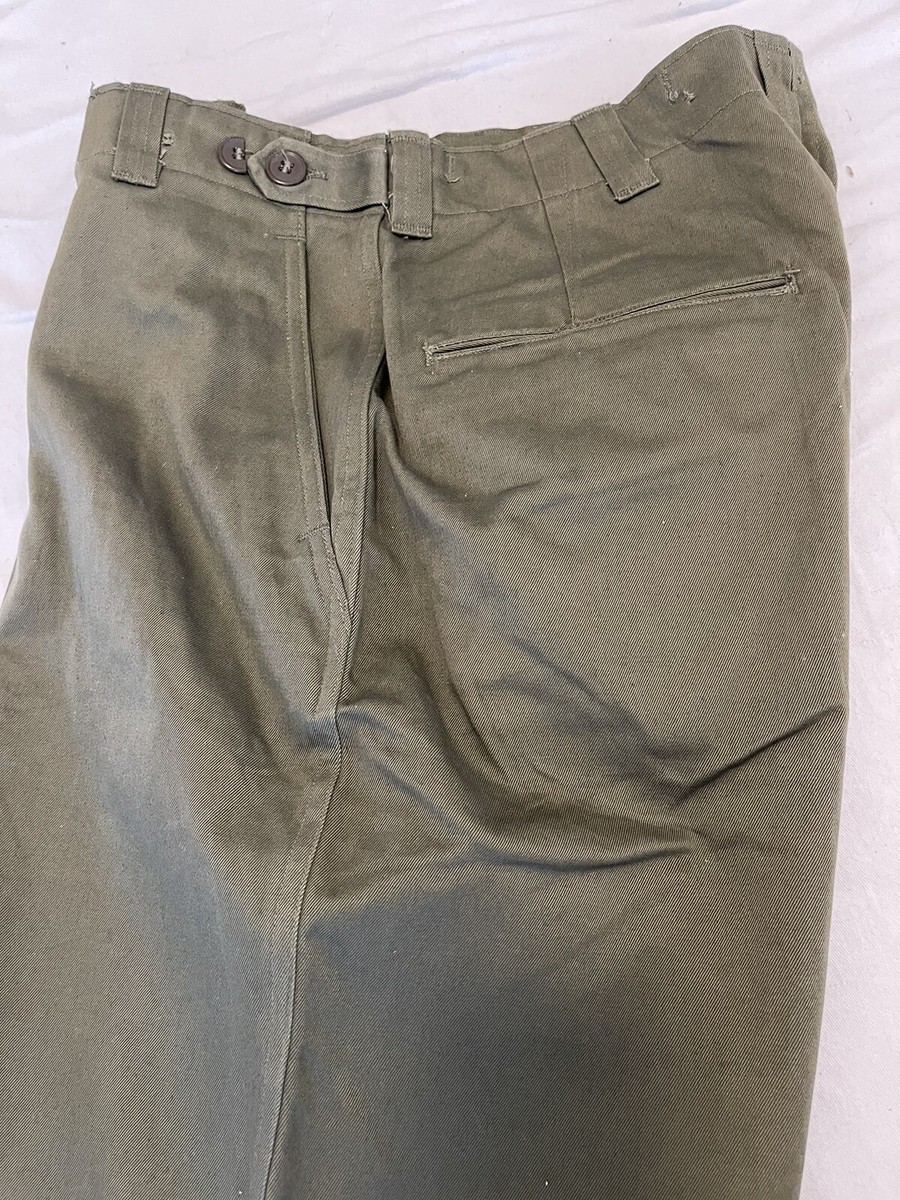 Genuine US Military M43 O.D. Green Field Cotton Trousers