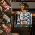 Jacquard Table Runner Tassel Table Cloth Cover Party Tablecloth Dinner Room Home
