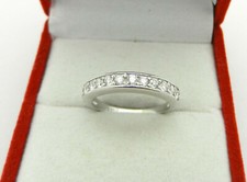 Solid 14k White Gold Natural Diamond 0.33 tcw Wedding Anniversary Ring Band