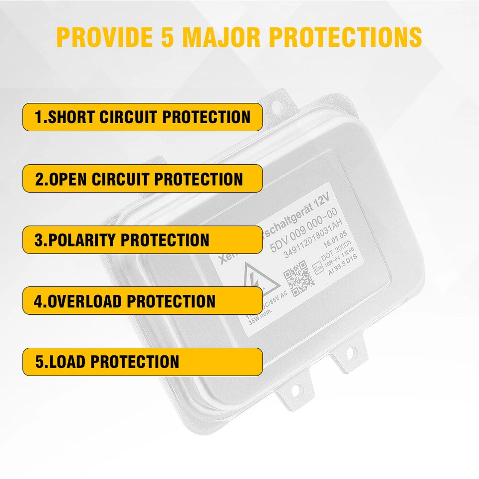 2Set Fit Cadillac Escalade 2007-2013 Xenon HID Headlight Ballast & D1S Bulb Part Foto 4 de 4