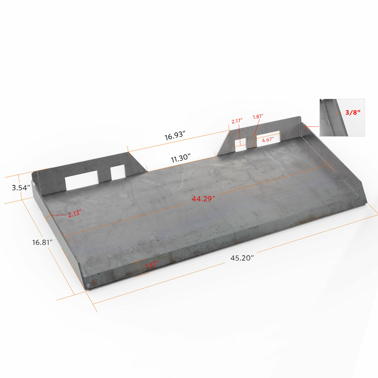 3/8" Skid Steer Mount Plate Tractor Quick Attachment Tach Steel Plate Heavy Duty eBay