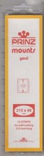 Prinz Black Stamp Mount Strips 215x48 For Farley Gutter Pairs 15 Strips Scott
