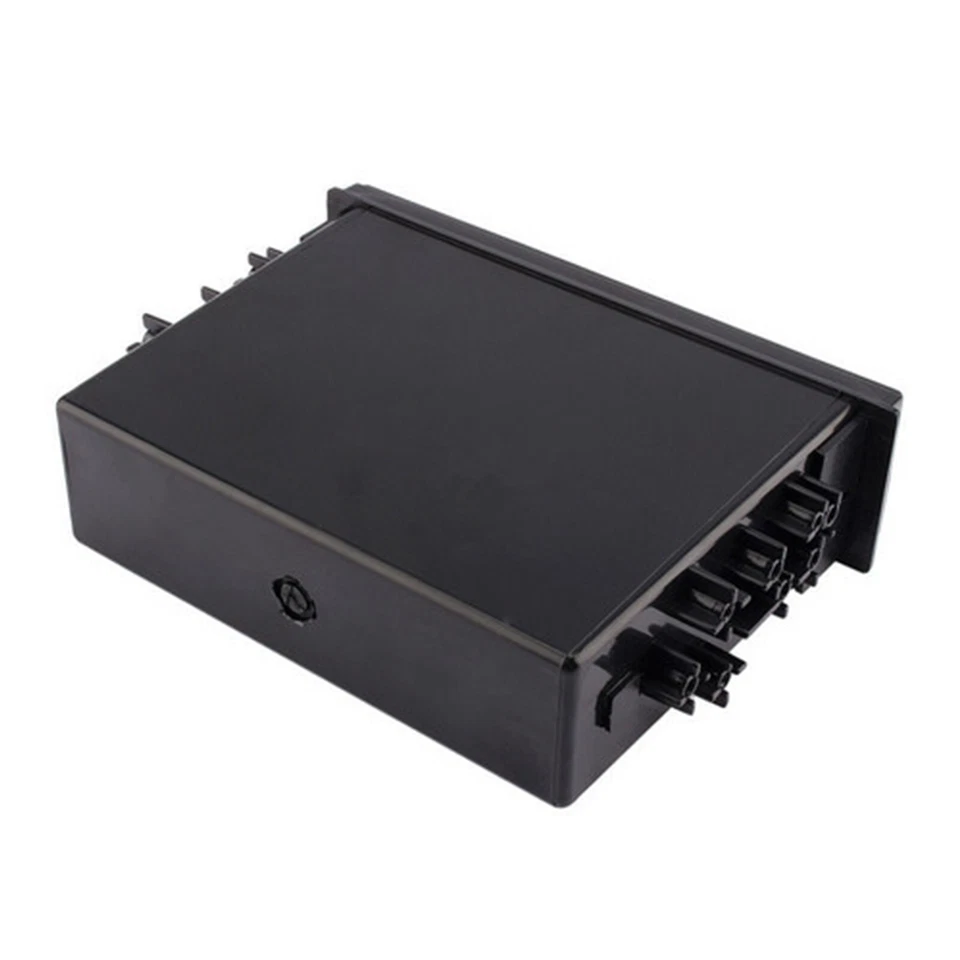 2-in-1 gm double Din radio pocket cup holder Case Black Foto 3 de 4