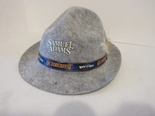 Samual Adams Octoberfest Raise the Stein Feathered Fedora Hat Beer Man Cave