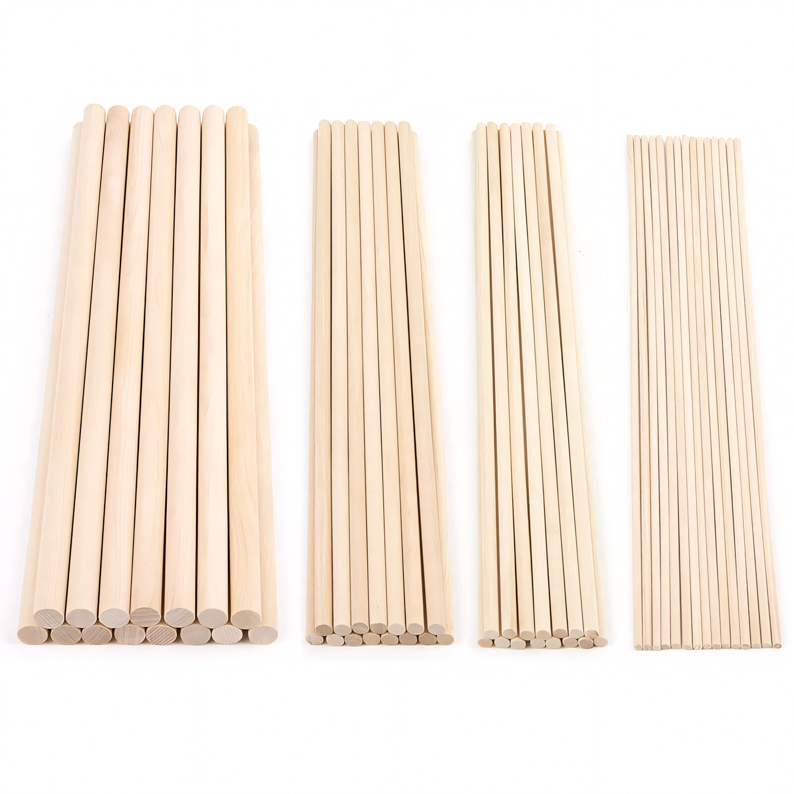 Beech Wood Dowels Smooth Rod Pegs 10CM/20CM/30CM Craft Sticks DIY