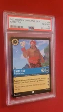 Disney Lorcana Chief Tui #143/204 Respected Leader Pre-Errata / Error PSA 10